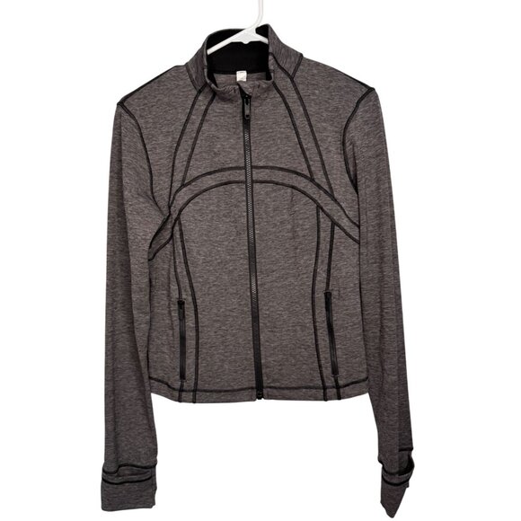 Lululemon Define Jacket Heathered Gray SZ 10 Full-Zip Womens Activewear Yoga - Picture 1 of 9